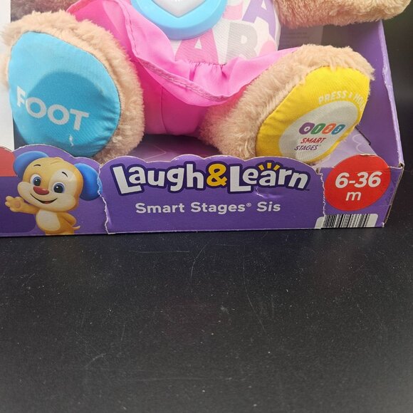Fisher-Price Laugh & Learn Smart Stages Sis Plush Toy 6-36 Months Interactive Ed - Picture 3 of 8